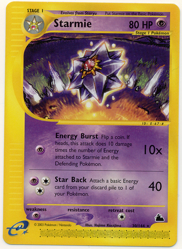 Details about   Pokemon Card XY Evolutions 30/108 Staryu Reverse Holo Shiny MINT *