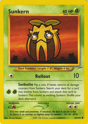 Pokemon Neo Genesis Common Card #78/111 Sunkern