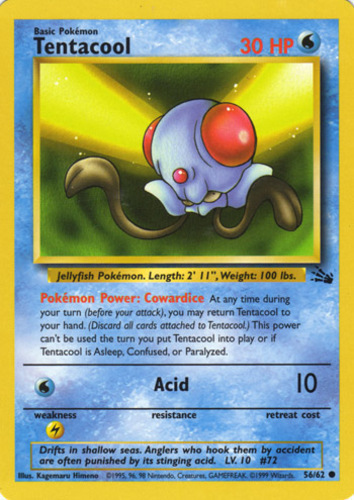 Pokemon Card Tentacool Triumphant 80/102 EXCELLENT/NEAR MINT Reverse Holo Common