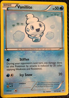 Vanillite Common Reverse Holo Pokemon Card XY BREAKThrough 43/162 