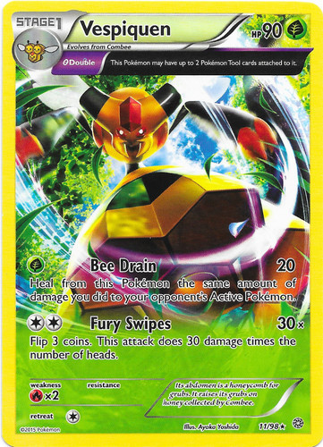 3 x Pokemon Card - NM/Mint Diamond & Pearl 39/130 rare VESPIQUEN