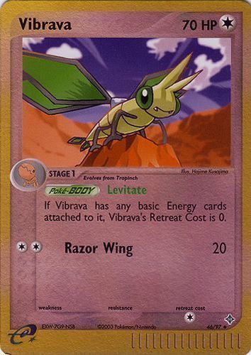 42/101 Pokemon Card Details about   Vibrava Reverse Stamped Holo Foil NM ex Dragon Frontiers