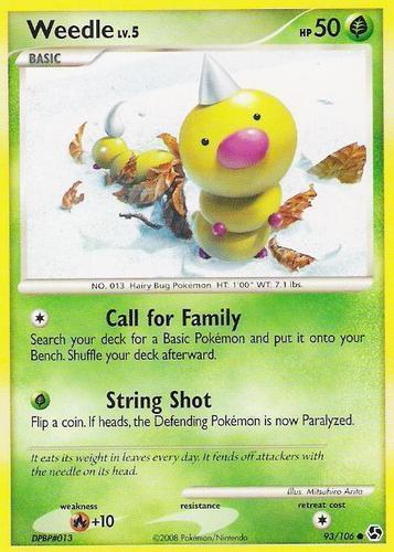Rising Rivals Pokemon Card 86/111 NM Common WEEDLE 