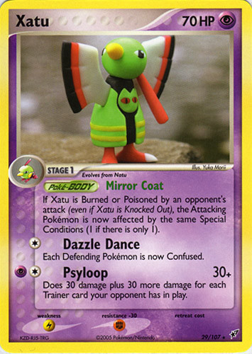- NM/Mint Pokemon Card XATU Unleashed 11/95 holo-foil 